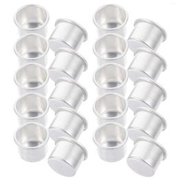 Candle Holders 50 Pcs Small Metal Aluminium Tea Light Tin Bulk Cup Candlestick Christmas