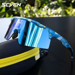 Outdoor Eyewear SCVCN Cycling Sunglasses Men MTB Bicycle Glasses UV400 P ochromic Lens Woman Bike Cycle Polarised Running Goggles 230713