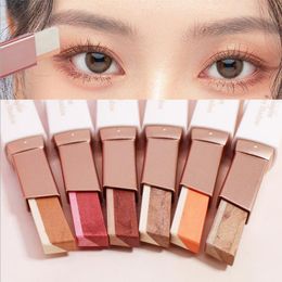 Eye Shadow Stick Waterproof Long Lasting Bicolor 6 Gradient Colors Eyeshadow Pencils For Natural Pink Brown Women 230712