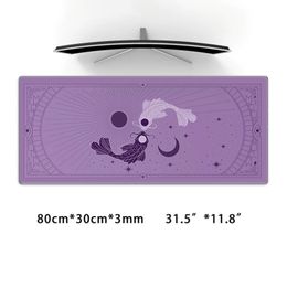 Extra Large Kawaii Gaming Mouse Pad Yinyang Koi Fish Purple Pink Black XXL Desk Mat Water Proof Nonslip Laptop Desk Accessories
