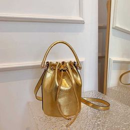 Leather Marc Bucket Bags For Women Drawstring Shoulder Bags Womens Original Luxury Handbag Fashion Letter Print Designer Tote Bag Purse