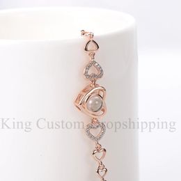 Chain Personalised Projection Bracelet Customised P o Heart Shaped Birthday Gift for Girlfriend is Meaningful 230712