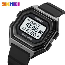 montre homme SKMEI Outdoor Sport Watch Men Digital Watches Waterproof Countdown Alarm Clock Fashion Military Men Digital Watch