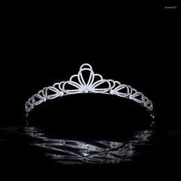 Hair Clips Korean Sweet Princess Crown Bridal Wedding Zircon Headdress Dress Accessories Ornament