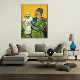 Mother Roulin with Her Baby 1888 Hand Painted Vincent Van Gogh Canvas Art Impressionist Landscape Painting for Modern Home Decor