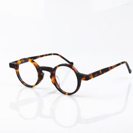 Sunglasses Frames Leopard Designer Eyewear Acetate Eyeglass Frame Round Men Women Myopia Prescription Glasses Handmade Vintage