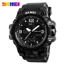 SKMEI 1155B Sport Watch 5Bar Waterproof Dual Display Wristwatches Relogio Masculino watch Sport Men Military Digital Watches
