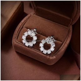 Stud Fashion Designer Brand Earring For Woman Letter Vivian Diamond Pearl Gold Hoop Earing Westwood Women Trend Earrings Hio34 Drop Dhlj0