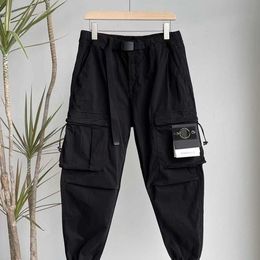 2023 Men's Y2k Cargo Pants Stones Island Harajuku Hip Hop Print Multi Pocket Overalls Punk Rock Wide Leg Oversized Streetwear Lck7