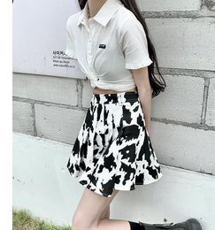 Casual Dresses Detachable Cow Suspender Skirt All-match Irregular Dress Female Version Of The Lazy Style Tie Dye Pleated
