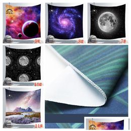 Towel 150X130Cm Amazing Night Starry Sky Star Tapestry 3D Printed Wall Hanging Picture Bohemian Beach Table Cloth Blankets Dbc Bh303 Dhlrk
