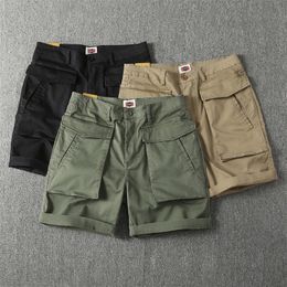 Mens Shorts Men Casual Cargo Solid Color Summer Tactical Multipocket Short Pants Loose Male Outdoor Hunting Fishing 230712