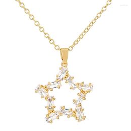 Pendant Necklaces Design DIY Star Heart Moon For Women Luxury Zircon Crystal Statement Necklace Rhinestone Jewellery Gift