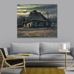 Vincent Van Gogh Canvas Art Straw Hats at Dusk 1885 Handmade Oil Painting Impressionist Artwork Home Decor Modern