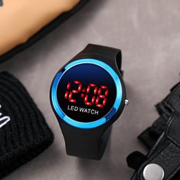 New Led Primary Secondary School Students Electronic Watch Fashion Male and Female Rubber Strap Hand Clock Digital Wristwatch