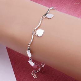 Link Bracelets 2023 Charm Bracelet Classic Love Heart Chain For Women Wedding Accessories Jewelry Wholesale Valentine's Day Gift