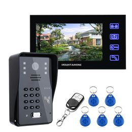 Smart Lock 7inch Video Door Phone Intercom Doorbell With RFID Password IR CUT 1000TV Line Camera Wireless Remote Access Control System 230712