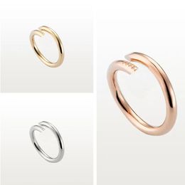 Nail ring designer rings for woman 14k gold 18k rose gold silver plated titanium steel man ring small model cl lover rings luxury jweley fashion crb4225800 box diamond