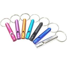 suti 1Pcs Multifunctional Whistle Keychain Aluminium Emergency Survival For Camping Hiking Training keyring whistle188k