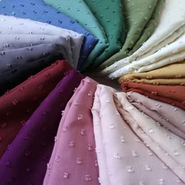 Ethnic Clothing High Quality Pom Bubble Chiffon Hijab Scarf Muslim Shawl Solid Plain Soft Turban Head Wraps Headband Foulard Femme