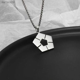 BLUE LOCK Necklace Women Anime Soccer Sign Necklaces Woman Fashion Creative Couples Chain Stainless Silver Color Cosplay Collier L230704