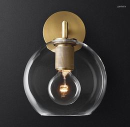 Wall Lamp Post Modern Line Minimalism Nordic Glass Ball Led Sconce Light Fixtures Bathroom Bedside Mirror Lights Loft Decor