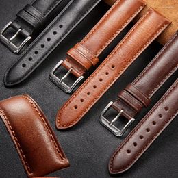 Watch Bands 20mm 22mm High-end Retro Calf Leather Band Strap With Genuine Straps