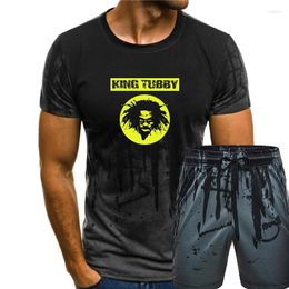 Men's Tracksuits King Tubby T Shirt Screen Print Short Sleeve Cotton Men