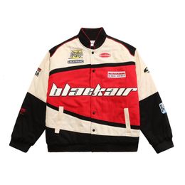 Mens Jackets Y2K explosions American retro punk hiphop racing baseball uniform coat for men and women Gothic loose trend street wear 230712