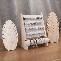 Jewelry Pouches Wooden Display Stand Bracelet Earring Holder T-Bar Bracelets Anklets Packaging Too