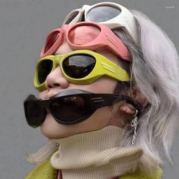 Sunglasses Outdoor Sport Women 2000S 90S Aesthetic Y2K Sun Glasses Men Vintage Shades Fashion Yellow Pink Punk Goggle Eyewear