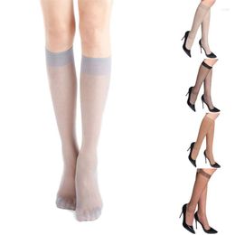 Women Socks Knee High Silk Stockings 1 Pair Ultrathin Transparent Supplies For Female Costume Cosplay Matching With Clothes