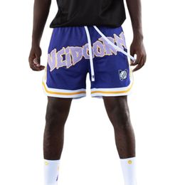 Men's Shorts Breathable Mesh Mens Casual Basketball Shorts with Drawstring Embroidery Running Fast-drying Trend Short Pants 230712