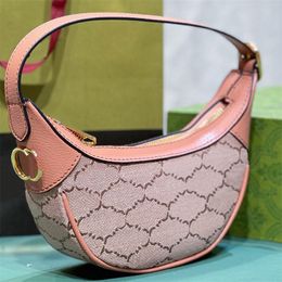Luxury Small Hobo Bag Ophidia Pink Handbags Woman Shoulder Bags Designer Brand Versatile Purses With Letter Ladies Underarm Package