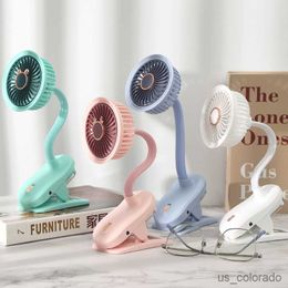 Electric Fans Portable Mini Hand Clip Fan USB Rechargeable Quiet Desktop Electric Fan High Quality Car Office Bedside Small Cooling Fan R230713