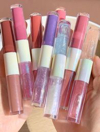 Lip Balm LEEMEMBER Crushed Ice Series Double-Headed Two Effect Lip Gloss Glaze Water Mirror Surface Glossy Moisturing Liquid Tint Makeup 230712