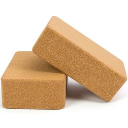 High Density Natural Cork Yoga Blocks Bricks Environmental professional Pilates exercise Gym Fitness Yoga Brick 22.6*15*7.4cm