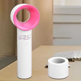 Electric Fans Mini Portable Handheld Bladeless Fan USB Rechargeable Speed Electric Summer Desktop Leafless Cooling Fan Office Outdoor Gift