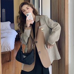 Women's Suits Women Charge Chic Check Casual Small Western Suit Lady Spring Model Mix Color Proportional Sense Outside