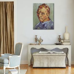 Impressionist Canvas Art Self-portrait Vincent Van Gogh Painting Handmade Oil Reproduction Modern Hotel Room Decor