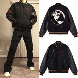 Sussits 40th anniversary co-authored vintage n pool embroidered black eight baseball jersey vibe ss Jacket