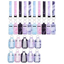 Keychains 30 Pieces Travel Bottle Keychain Holder Chapstick Reusable Containers Set With Wristlet Lanyards291R