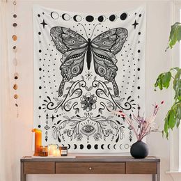 Tapestries Magic Flower Butterfly Tarot Pattern Tapestry Blanket Witchcraft Wall Hanging Bohemia Gypsy Home Bedroom Decorating