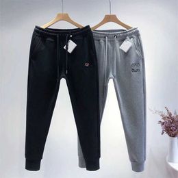 Fashion brand casual pants Pure Cotton Large Loop Embroidery Shows Slimming lowew Pants Size Men's Unisex Black Gray Sports lowewwe