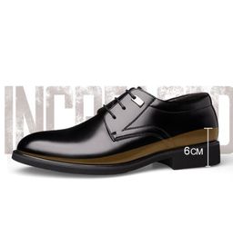 Dress Shoes 6CM Men Business Formal Shoe Man Lifted Heel Insert Invisible Arch Support Male Lift Oxford 230712