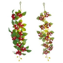 Decorative Flowers Fake Planters Vine Leaves Hanging Garland For Party Indoor Outdoor Decor