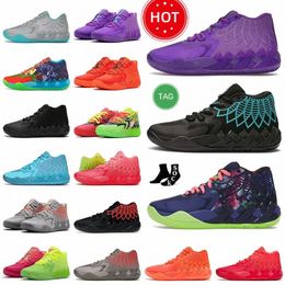 authentic Lamelo ball mens basketball shoes mb.01 designer man melo rick and morty mb01 01 ballls galaxy blue red green black blast queen designer p6vT#