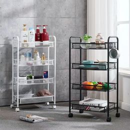 Kitchen trolley storage rack, household storage rack, floor mounted