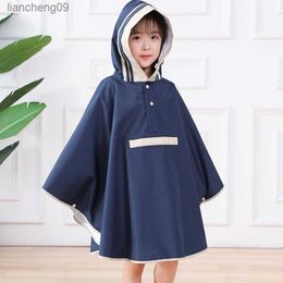 Children Girls Raincoat Kids Cute Waterproof Child Rain coat Cover Poncho Hooded Impermeable Rainwear L230620