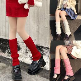 Women Socks Ribbed Knitted For Solid 80s Party Dance Legwarmers Warm Winter Long Boot Sock JK Cuff Cover